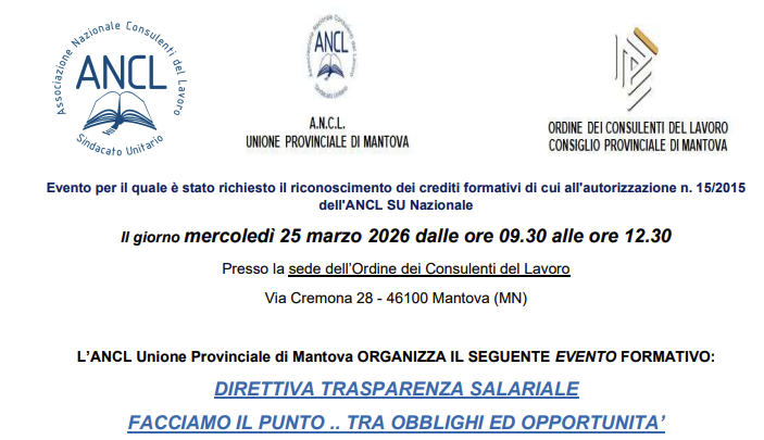 DIRETTIVA TRASPARENZA SALARIALE FACCIAMO IL PUNTO .. TRA OBBLIGHI ED OPPORTUNITA’